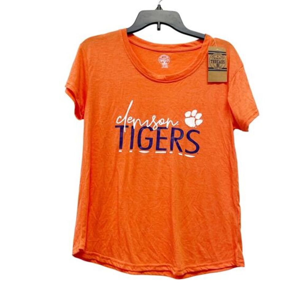 Rivalry Threads 91 Women's NCAA Clemson Tigers Orange Short Sleeve T Shirt L